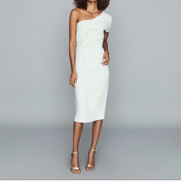 Reiss Riana Midi One Shoulder Dress. NWT Size 4 - Picture 4 of 16